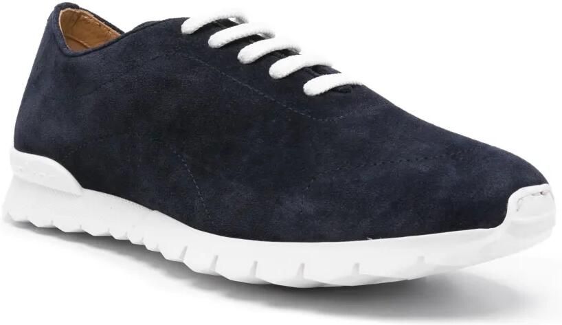 Kiton Suède sneakers Blauw