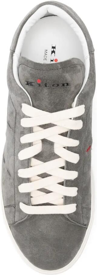 Kiton Suède sneakers Grijs - Foto 4