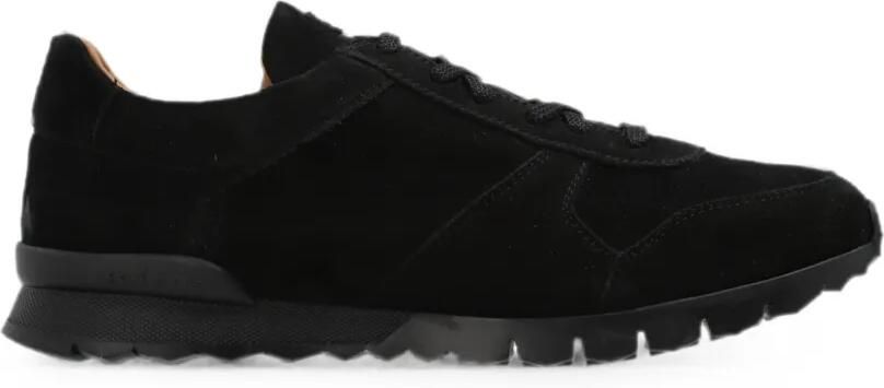 Kiton Suède sneakers met klassieke veters Zwart