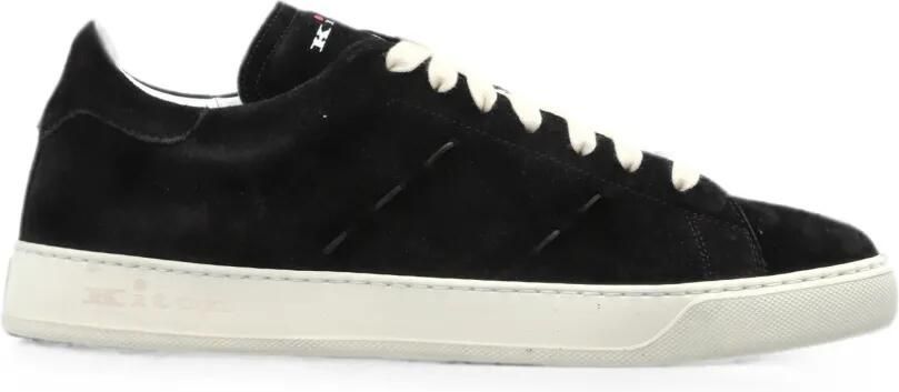 Kiton Suède sneakers Zwart