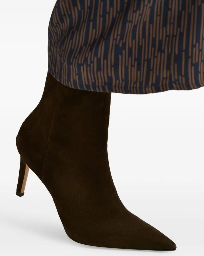 Kiton suede tapered-toe ankle boots Bruin - Foto 4