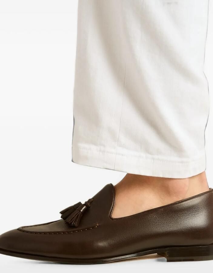 Kiton tassel calfskin loafers Bruin - Foto 4