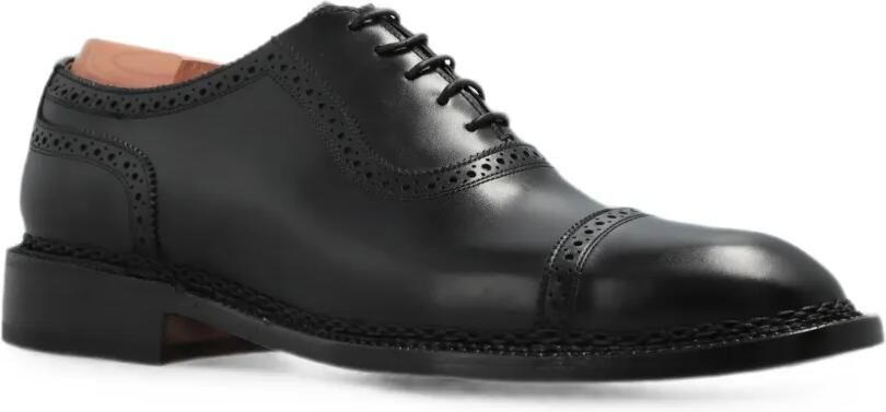 Kiton Veterschoenen met brogue detail Zwart - Foto 4