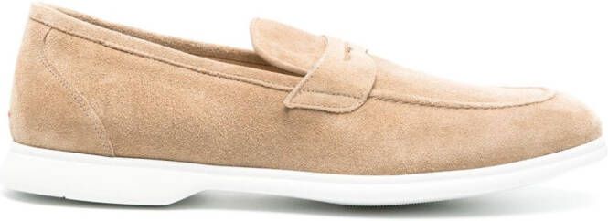 Kiton Loafers met contrasterende zool Beige