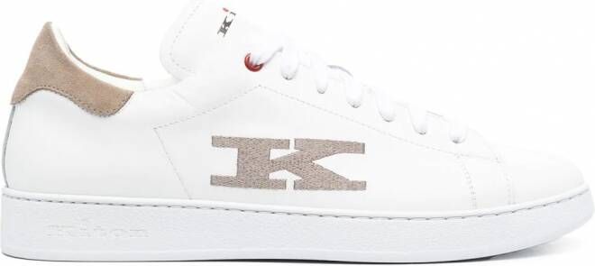 Kiton Sneakers met geborduurd logo Wit