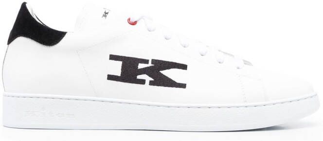 Kiton Sneakers met geborduurd monogram Wit