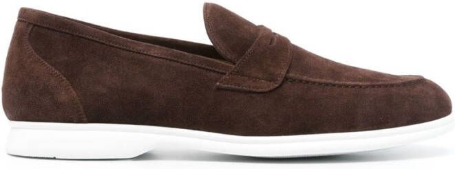 Kiton Suède loafers Bruin