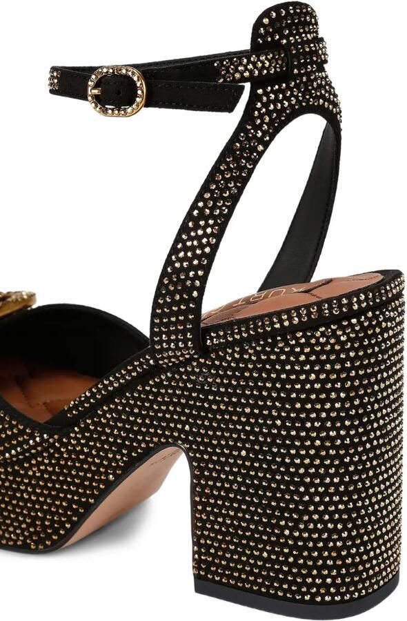 Kurt Geiger London 105 mm sandalen verfraaid met kristallen en plateauzool Goud - Foto 4
