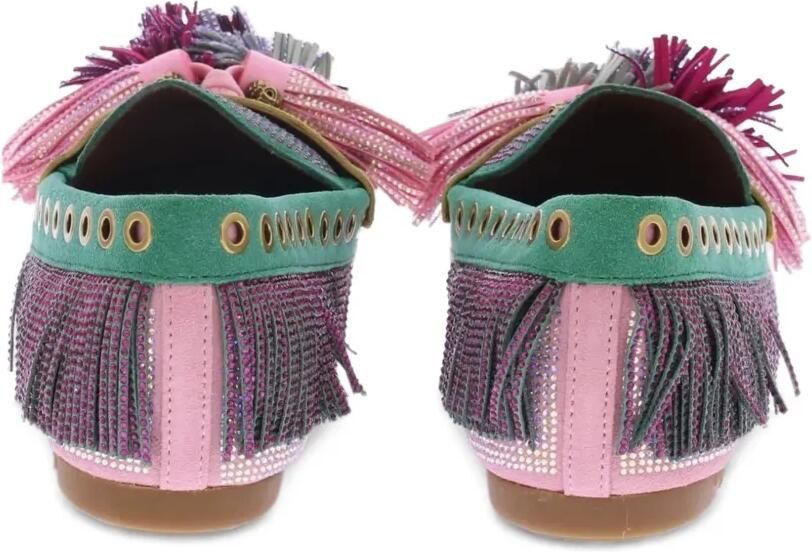 Kurt Geiger London 225 slippers met pompon en franje Roze - Foto 3