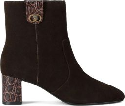 Kurt Geiger London 55 mm Chelsea enkellaarzen met reliëf Bruin