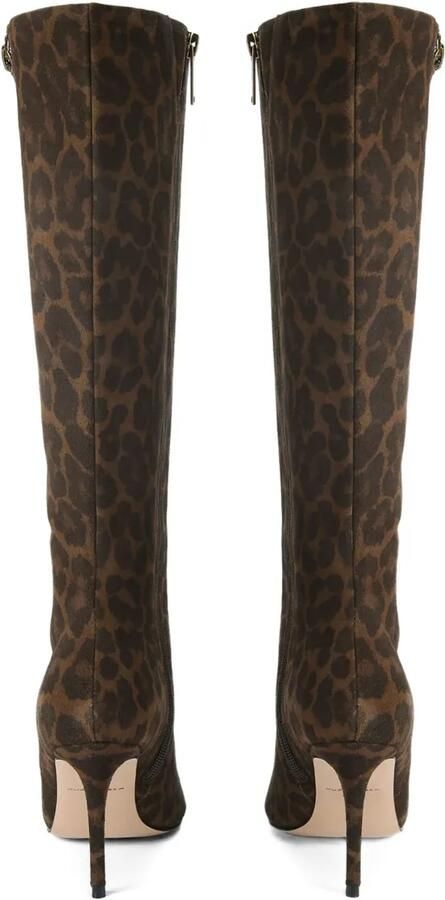 Kurt Geiger London 85 mm Belgravia knielaarzen met luipaardprint Bruin - Foto 3