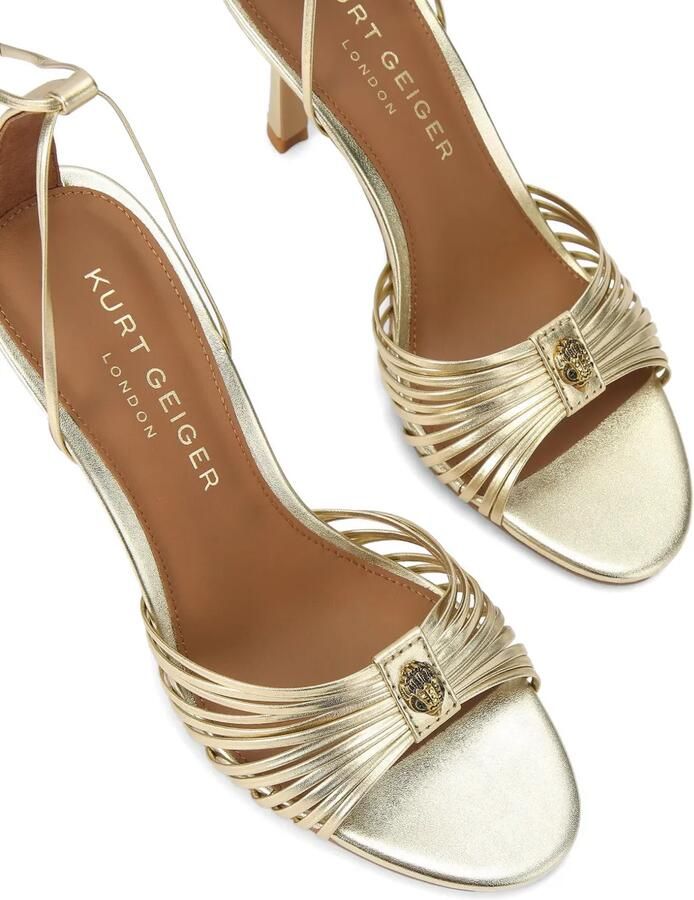Kurt Geiger London 90 mm leren sandalen met hak Goud - Foto 3