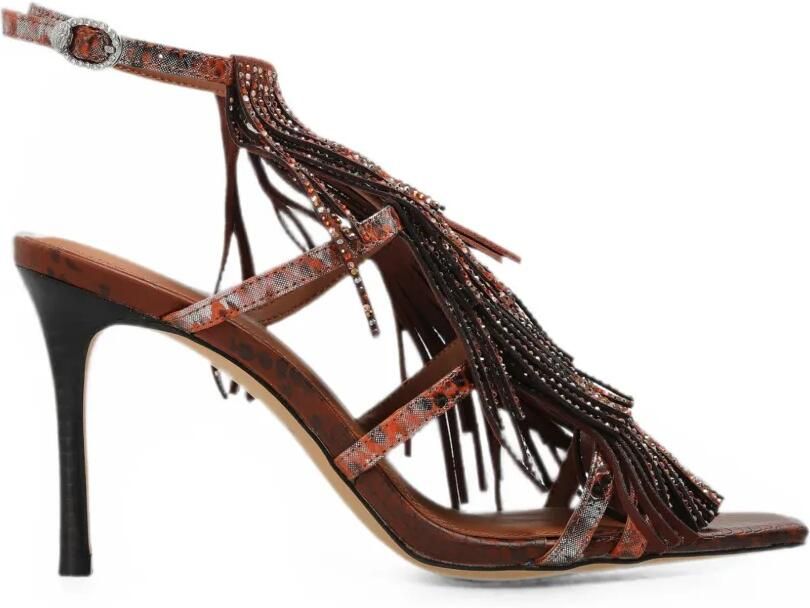 Kurt Geiger London 90 mm sandalen met franje Bruin