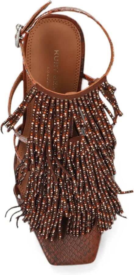 Kurt Geiger London 90 mm sandalen met franje Bruin - Foto 5