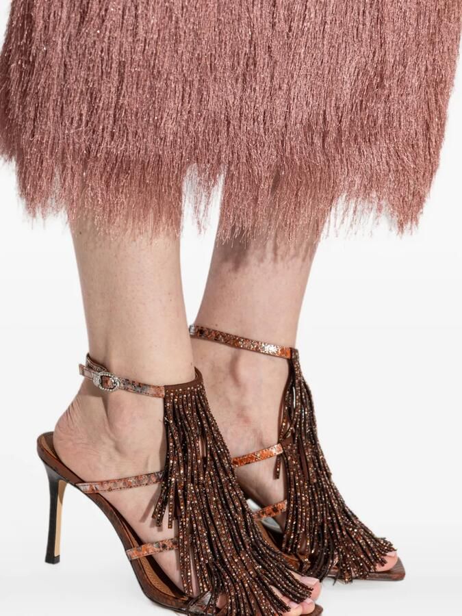 Kurt Geiger London 90 mm sandalen met franje Bruin - Foto 2
