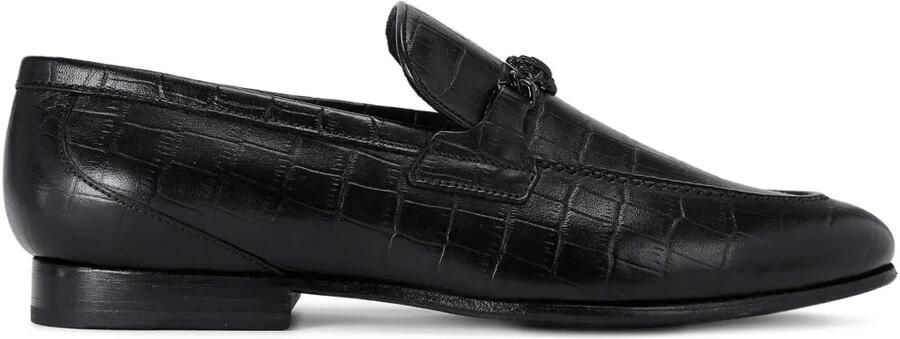 Kurt Geiger London Alton loafers met krokodillen-reliëf Zwart