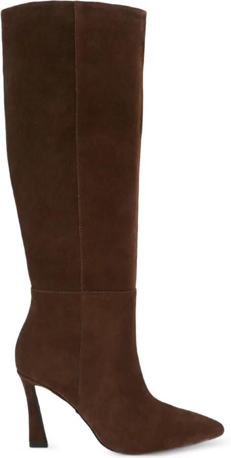 Kurt Geiger London Annabel knielaarzen met ruches Bruin