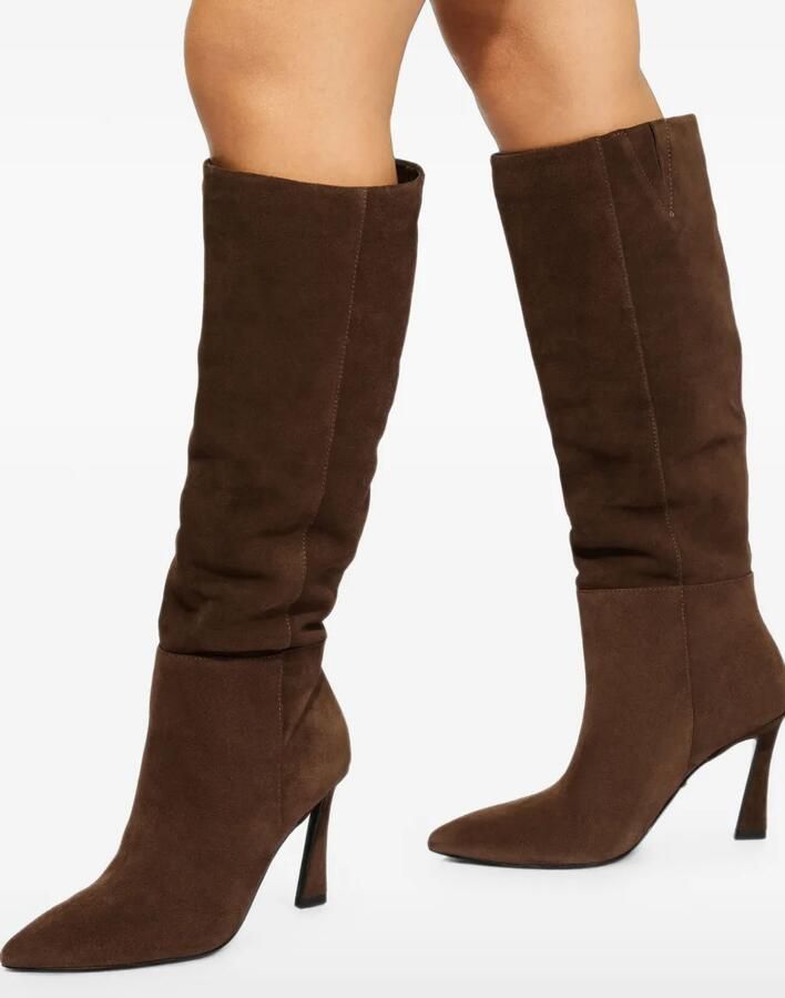 Kurt Geiger London Annabel knielaarzen met ruches Bruin - Foto 2