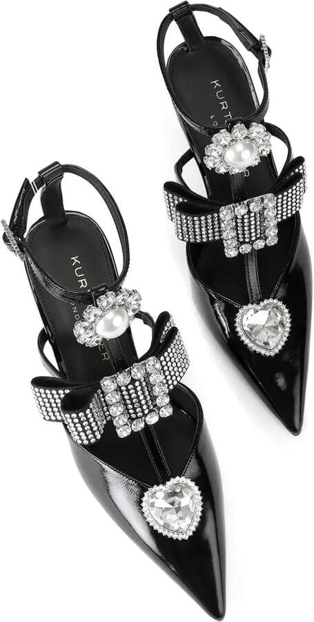 Kurt Geiger London Bow Point Gladiator verfraaide pumps Zwart - Foto 4