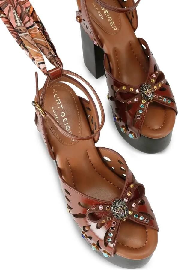 Kurt Geiger London Butterfly sandalen met plateauzool Bruin - Foto 4