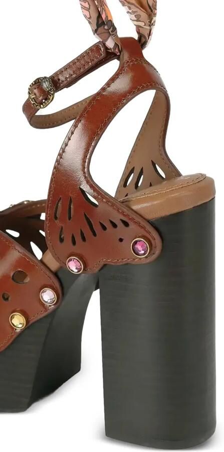 Kurt Geiger London Butterfly sandalen met plateauzool Bruin - Foto 5