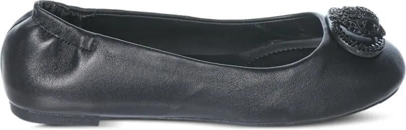 Kurt Geiger London Chelsea ballerina's met adelaar-plakkaat Zwart