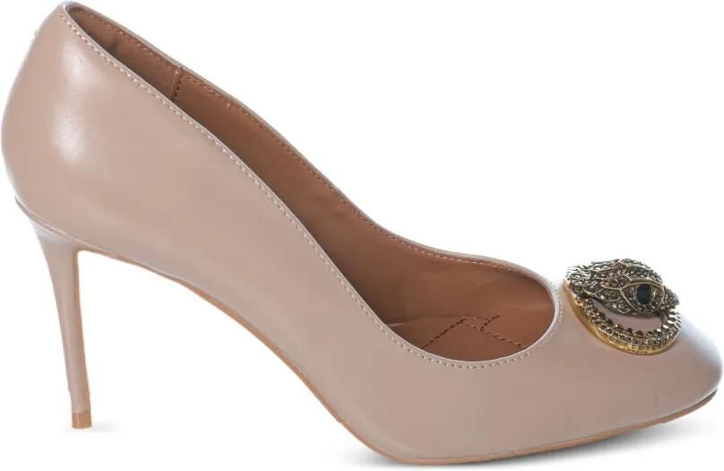 Kurt Geiger London Chelsea pumps met adelaarplakkaat Beige
