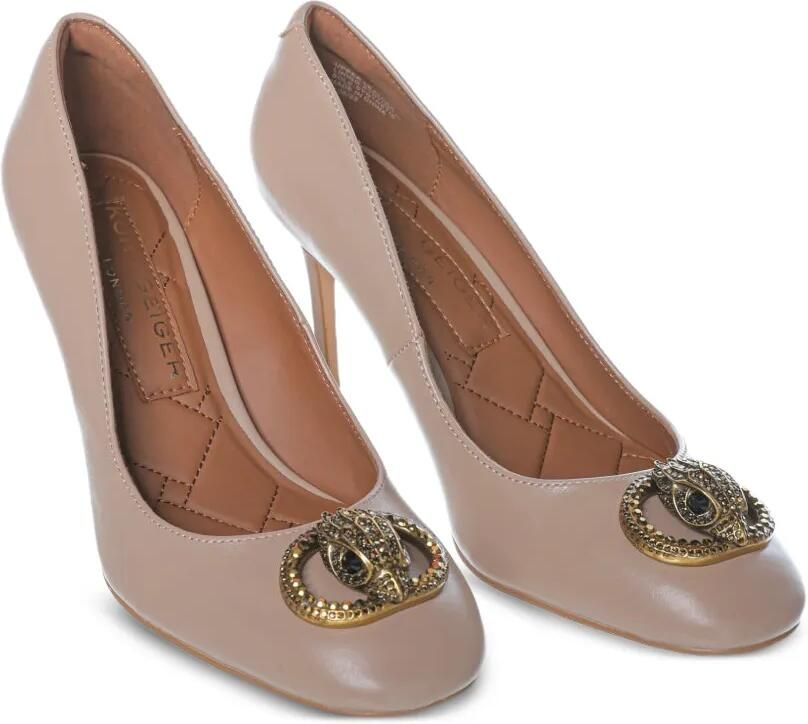 Kurt Geiger London Chelsea pumps met adelaarplakkaat Beige - Foto 2