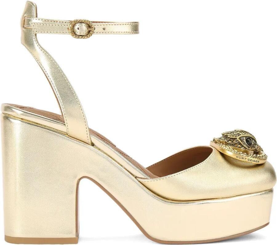 Kurt Geiger London Chelsea pumps met plateauzool en gesloten neus Goud
