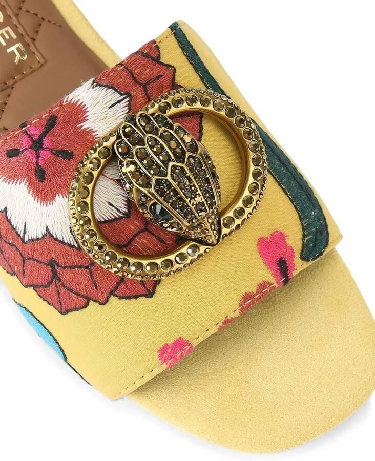 Kurt Geiger London Chelsea sandalen met geborduurde bloemen Geel - Foto 3