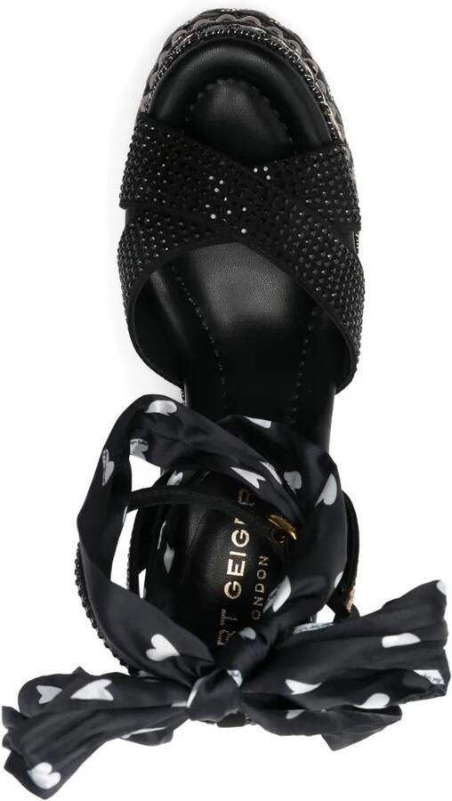 Kurt Geiger London Chelsea sjaal met plateauzool Zwart