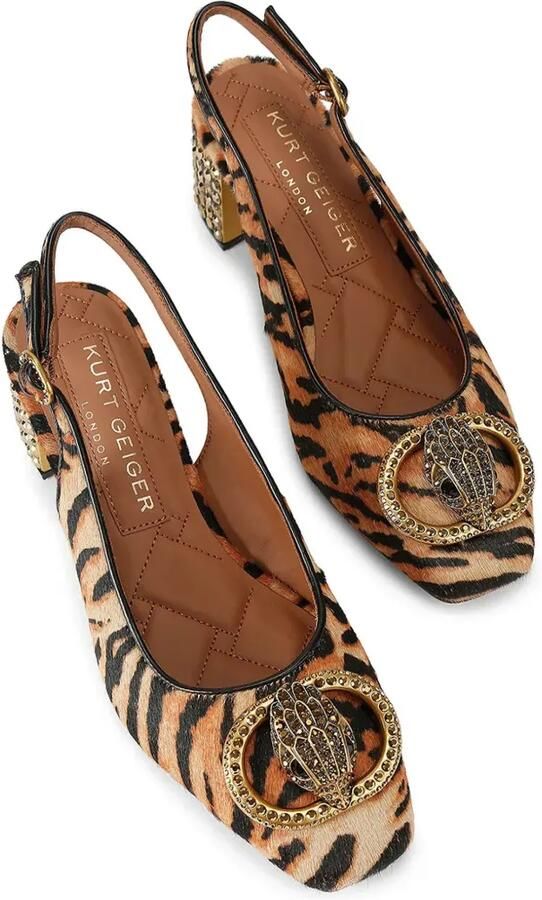 Kurt Geiger London Chelsea slingback blokhak Bruin - Foto 5