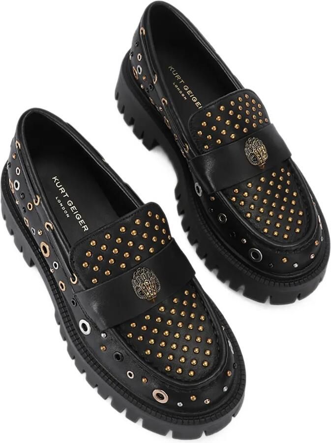 Kurt Geiger London Chunky loafers met studs Zwart - Foto 4