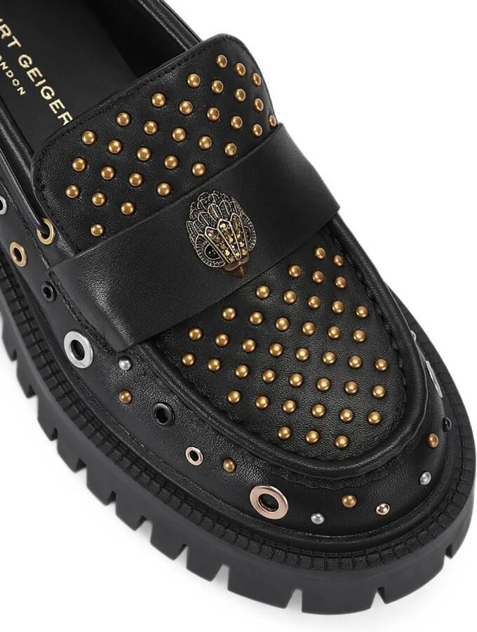 Kurt Geiger London Chunky loafers met studs Zwart - Foto 3