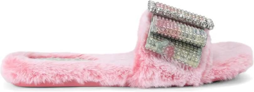 Kurt Geiger London Cozy slippers met strik Roze