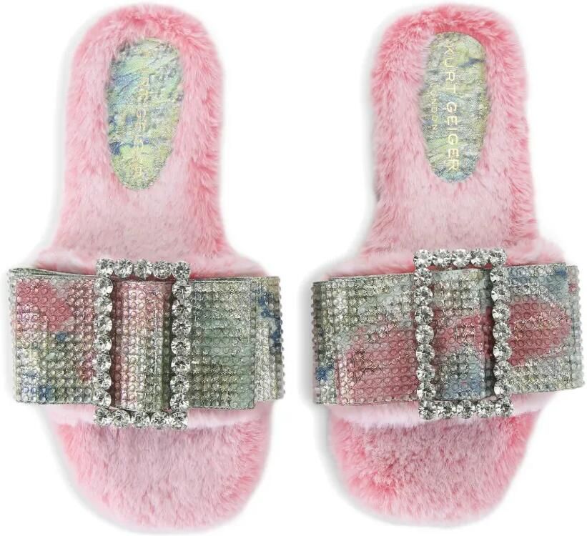 Kurt Geiger London Cozy slippers met strik Roze - Foto 4