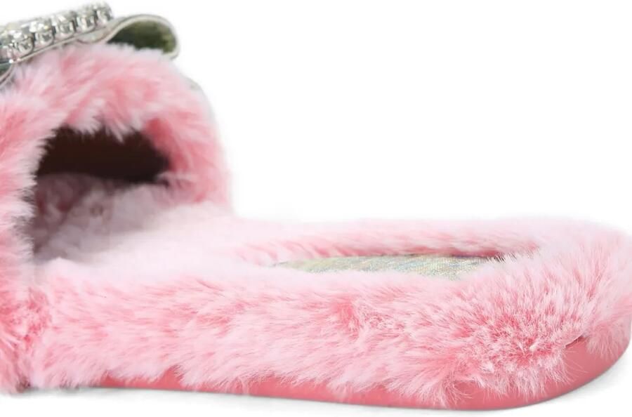 Kurt Geiger London Cozy slippers met strik Roze - Foto 5