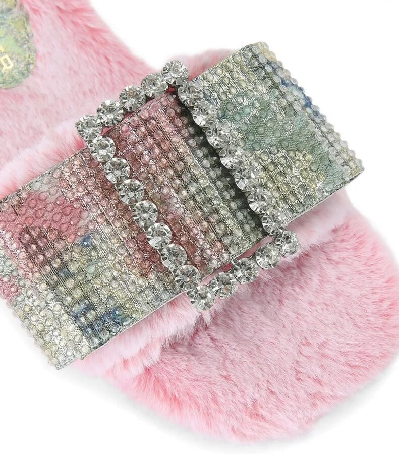 Kurt Geiger London Cozy slippers met strik Roze - Foto 3