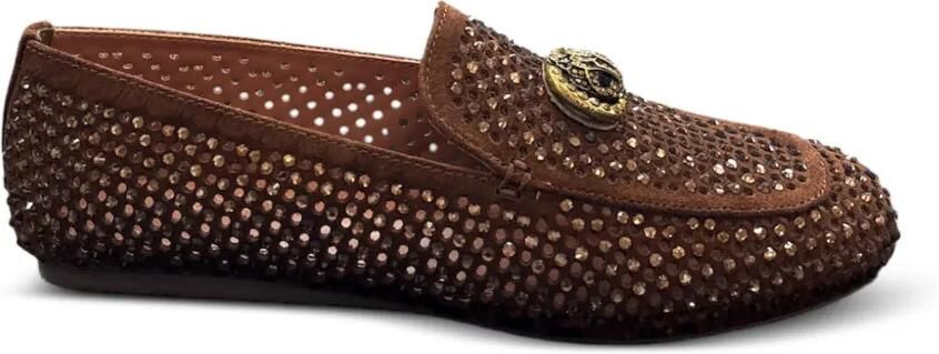 Kurt Geiger London Loafers verfraaid met kristallen en Eagle-plakkaat Bruin