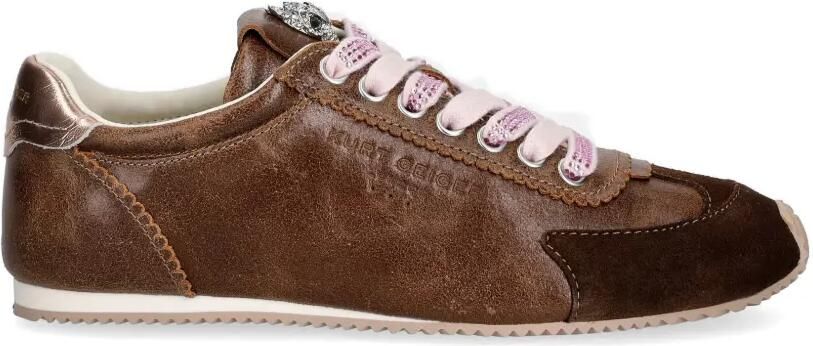 Kurt Geiger London Eagle-head sneakers verfraaid met kristallen Bruin
