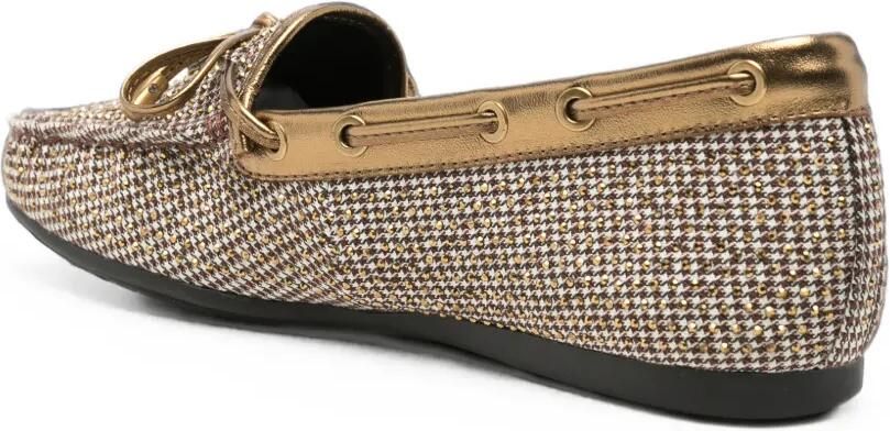 Kurt Geiger London Eagle loafers met pied-de-poule print Beige - Foto 3