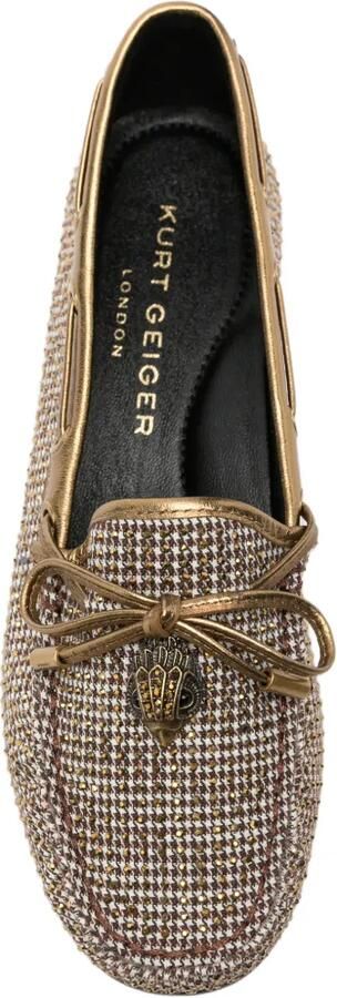 Kurt Geiger London Eagle loafers met pied-de-poule print Beige - Foto 4