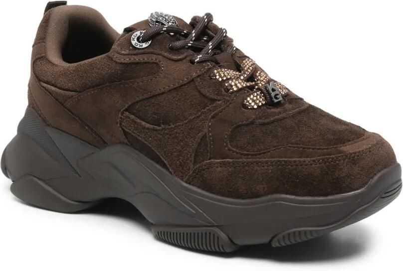 Kurt Geiger London embellished suede sneakers Bruin - Foto 3