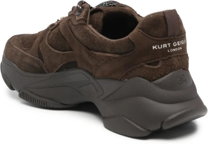 Kurt Geiger London embellished suede sneakers Bruin - Foto 2
