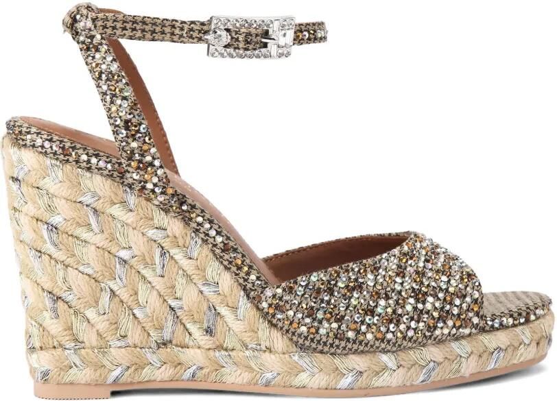 Kurt Geiger London Espadrilles met sleehak Goud