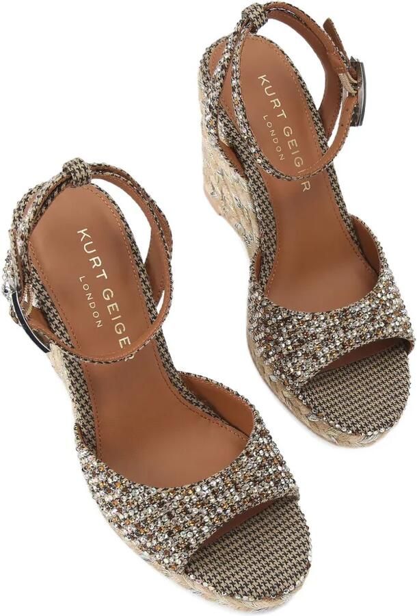 Kurt Geiger London Espadrilles met sleehak Goud - Foto 4
