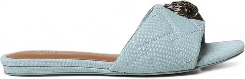 Kurt Geiger London Gewatteerde sandalen met Eagle-plakkaat Blauw
