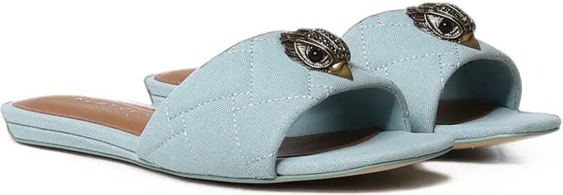 Kurt Geiger London Gewatteerde sandalen met Eagle-plakkaat Blauw - Foto 3