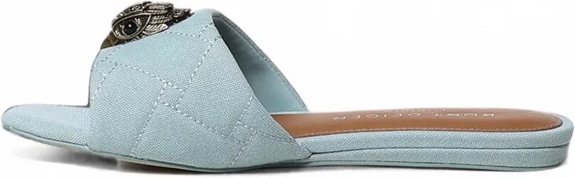 Kurt Geiger London Gewatteerde sandalen met Eagle-plakkaat Blauw - Foto 4