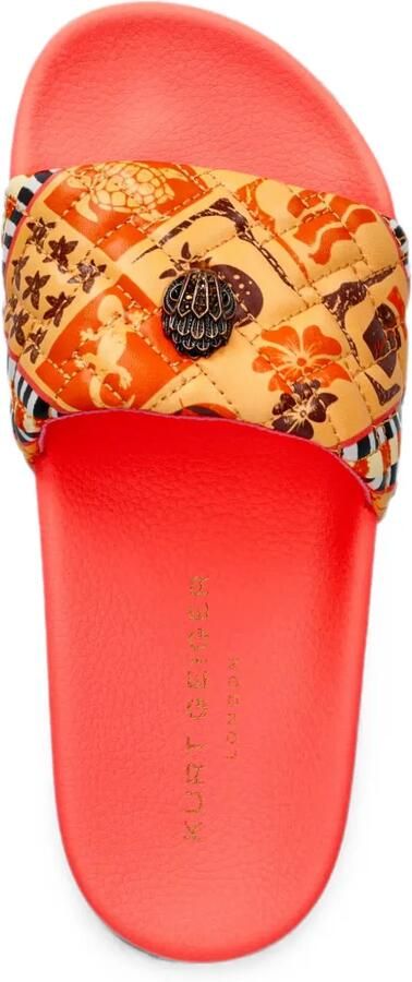 Kurt Geiger London Gewatteerde slippers met adelaar-plakkaat Beige - Foto 2
